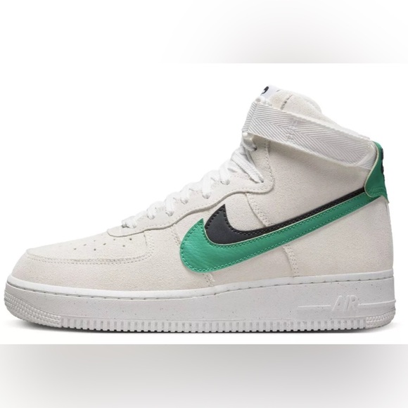 Women's Nike Air Force 1 Hi SE Summit White Neptune Green DO 9460-100 Size 8.5 - Picture 2 of 9